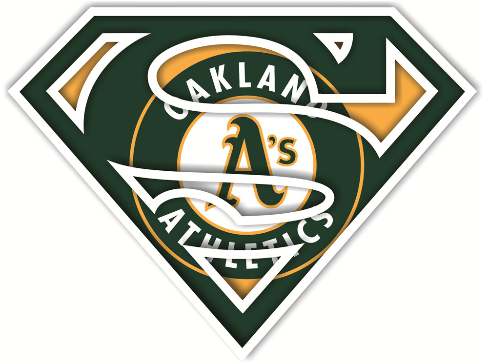 Oakland Athletics superman logos fabric transfer